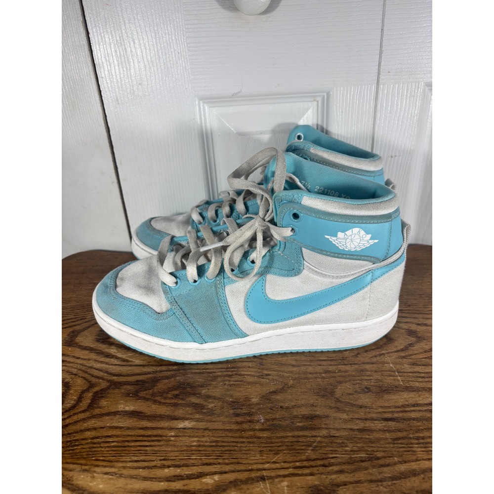Air‎ Jordan 1 High Top Sneakers Teal White Fashion Athletic Shoes 7.5